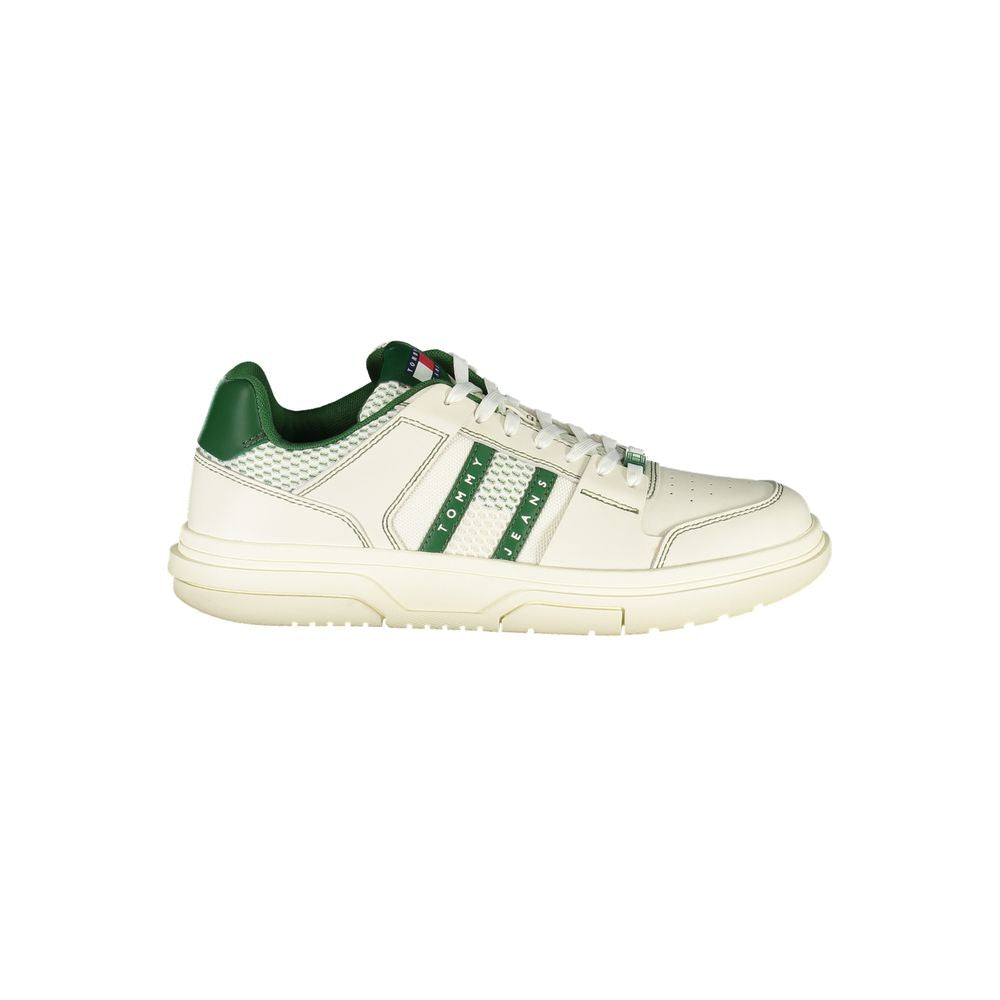 Tommy Hilfiger Green Leather Men Sneaker Tommy Hilfiger