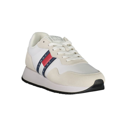 Tommy Hilfiger White Leather Men Sneaker Tommy Hilfiger
