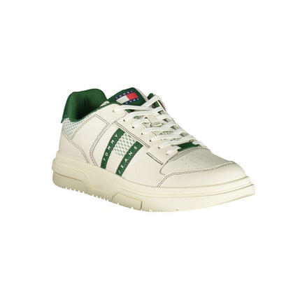 Tommy Hilfiger Green Leather Men Sneaker Tommy Hilfiger