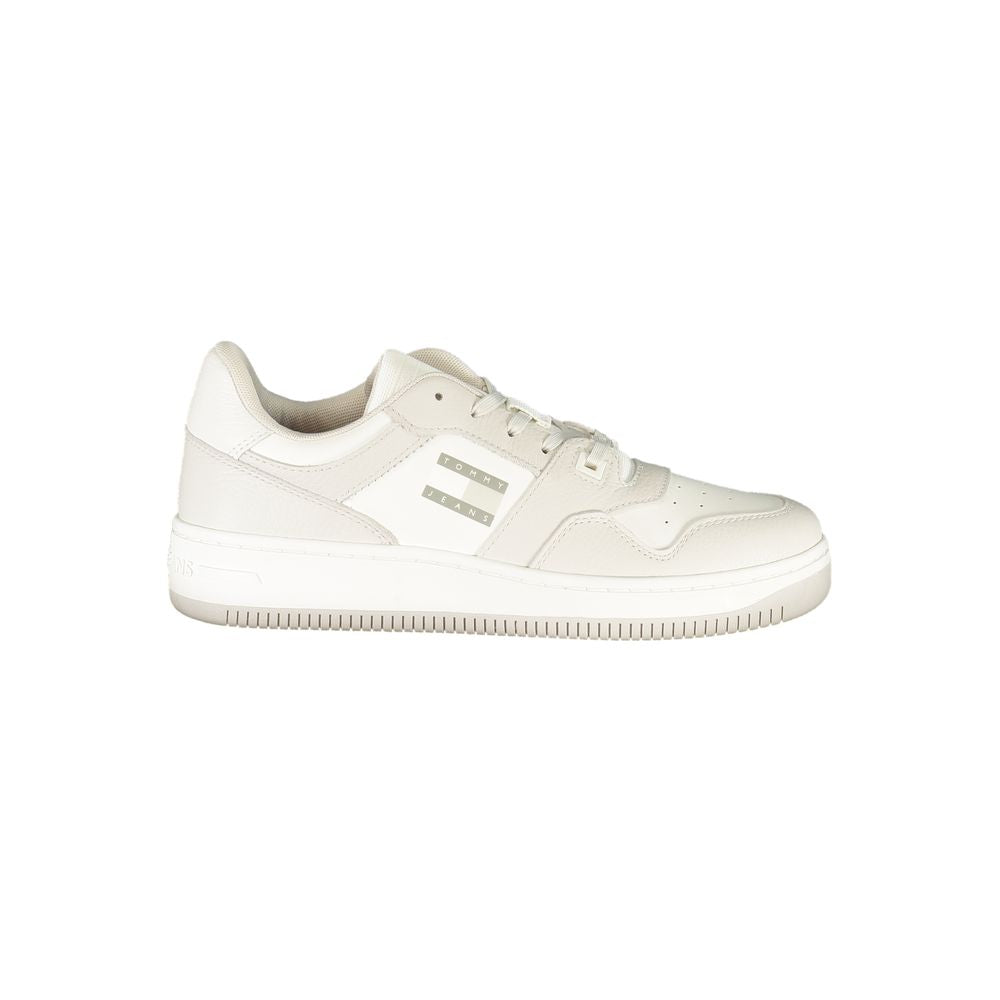 Tommy Hilfiger White Leather Men Sneaker Tommy Hilfiger