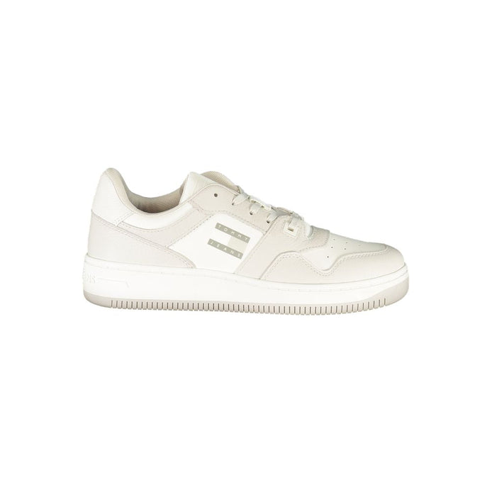 Tommy Hilfiger White Leather Men Sneaker Tommy Hilfiger