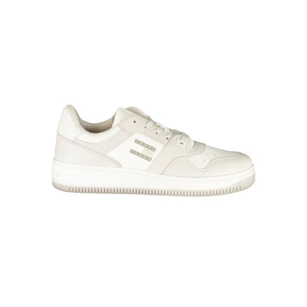 Tommy Hilfiger White Leather Men Sneaker Tommy Hilfiger