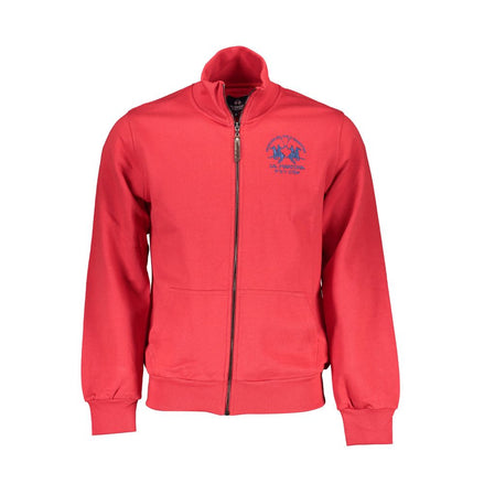 La Martina Rosso Cotton Men Sweatshirt La Martina