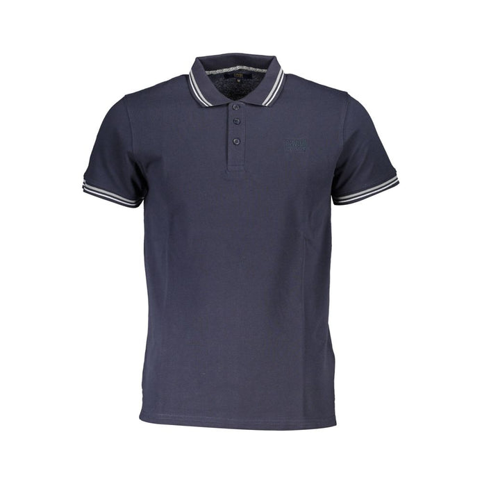 Cavalli Class Blu Cotton Men Polo Cavalli Class