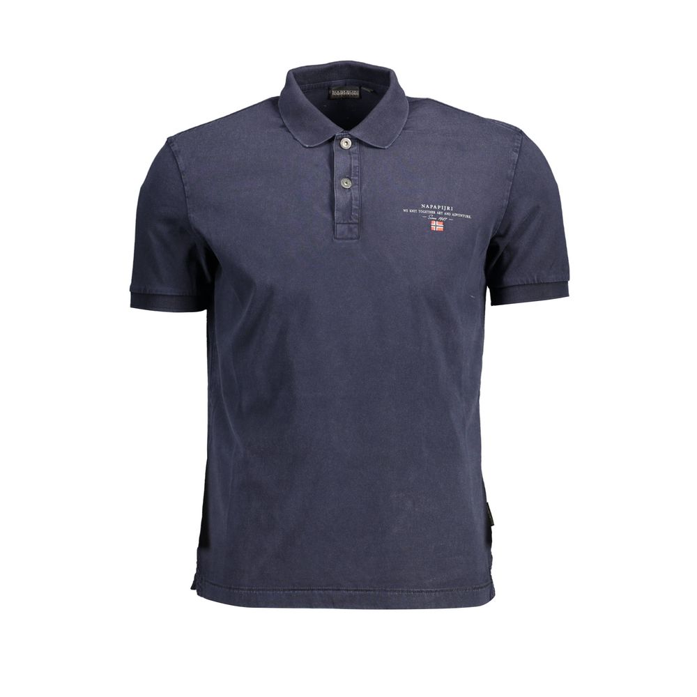 Napapijri Blu Cotton Men Polo Napapijri