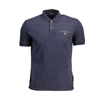 Napapijri Blu Cotton Men Polo Napapijri