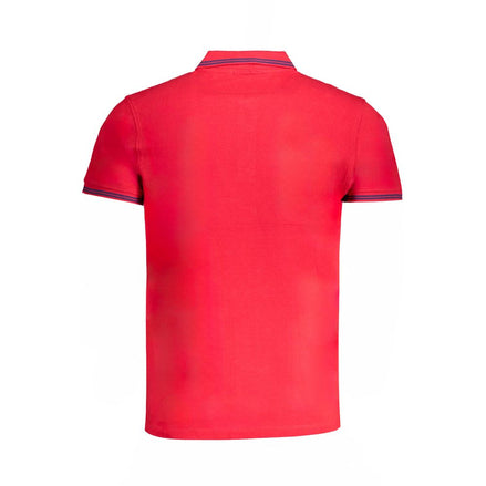 Cavalli Class Red Cotton Men Polo Shirt Cavalli Class