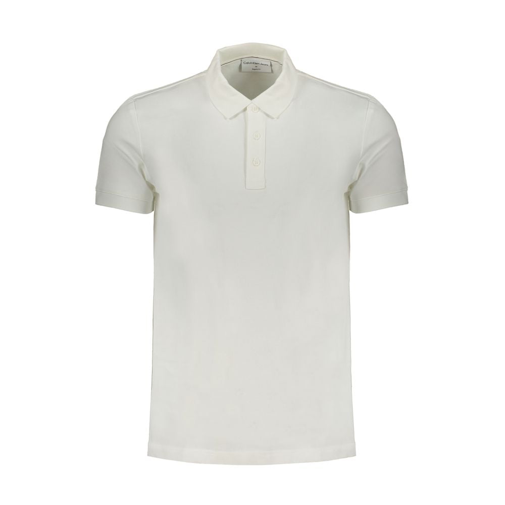 Calvin Klein White Cotton Polo Shirt Calvin Klein