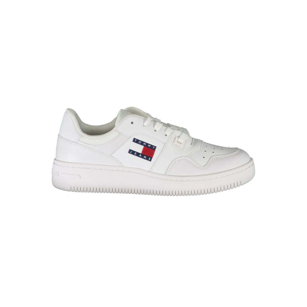 Tommy Hilfiger White Leather Women Sneaker Tommy Hilfiger