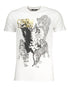 Cavalli Class Bianco Cotton Men T-Shirt Cavalli Class