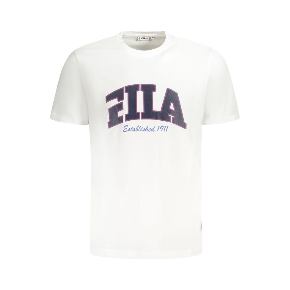 Fila White Cotton Men T-Shirt Fila