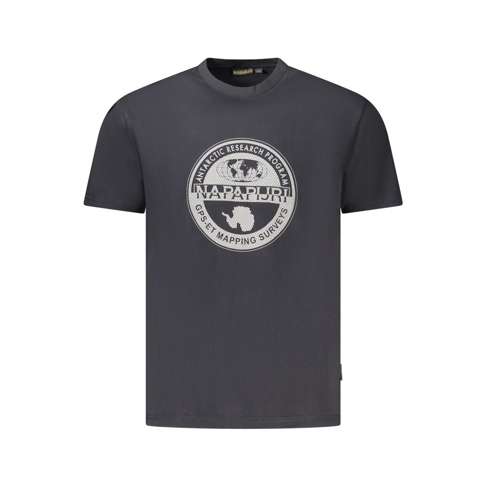 Napapijri Black Cotton Men T-Shirt Napapijri