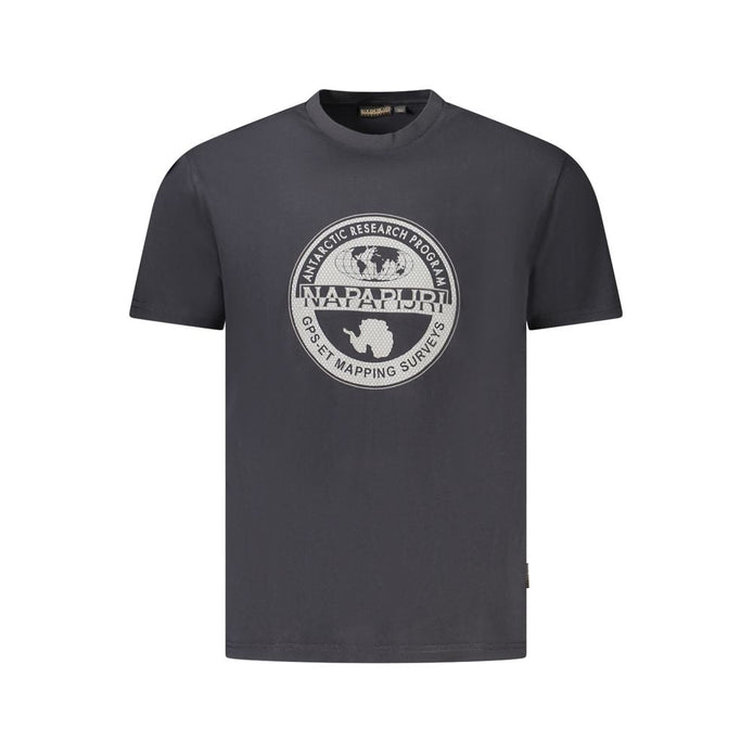 Napapijri Black Cotton Men T-Shirt Napapijri