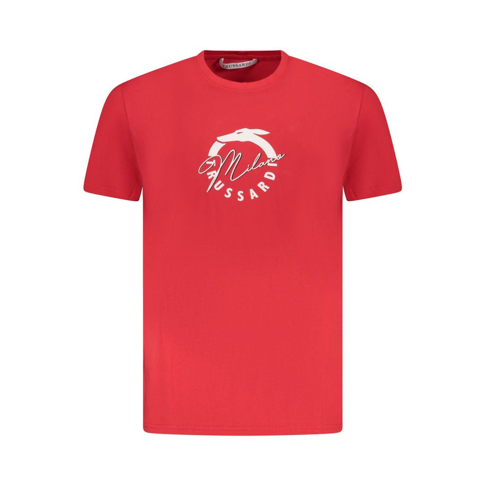 Trussardi Red Cotton Men T-Shirt Trussardi