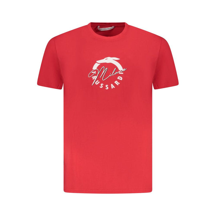 Trussardi Red Cotton Men T-Shirt Trussardi