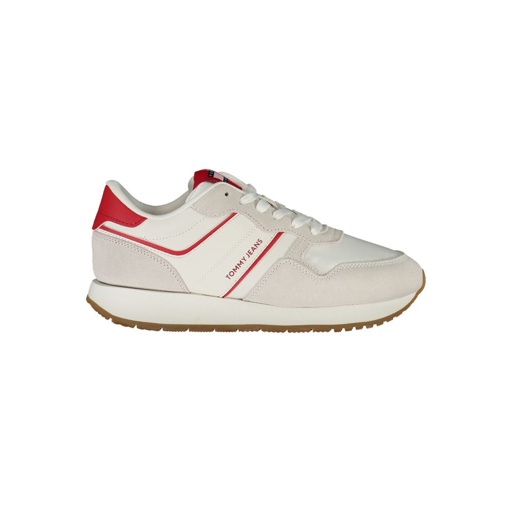 Tommy Hilfiger Red Leather Women Sneaker Tommy Hilfiger