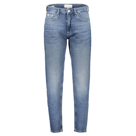 Calvin Klein Blue Cotton Tapered Jeans Calvin Klein