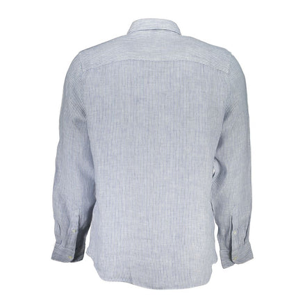 North Sails Blue Linen Men's Shirt North Sails