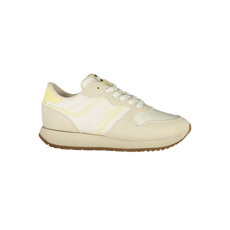 Tommy Hilfiger Beige Leather Women Sneaker Tommy Hilfiger
