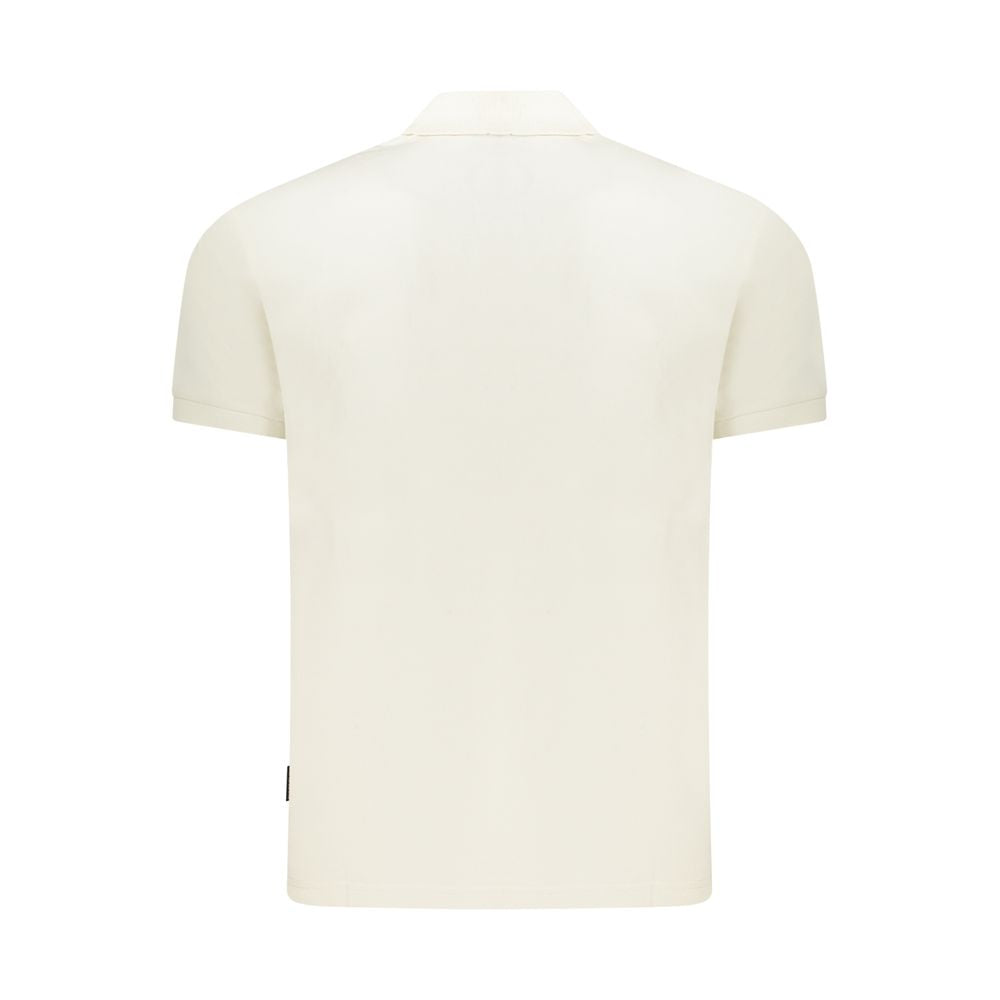 Napapijri White Cotton Men Polo Napapijri
