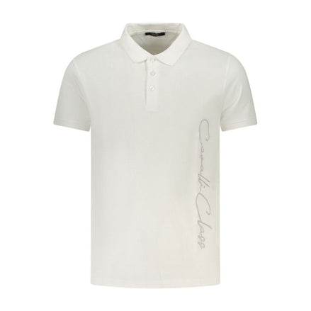 Cavalli Class Bianco Cotton Men Polo Cavalli Class