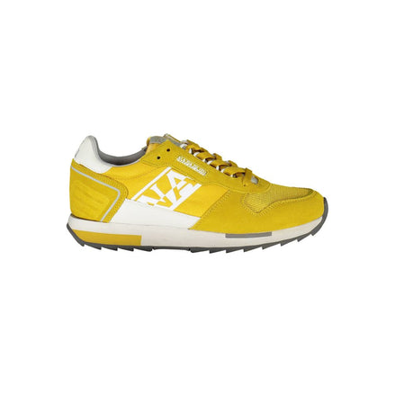 Napapijri Yellow Leather Men Sneaker Napapijri