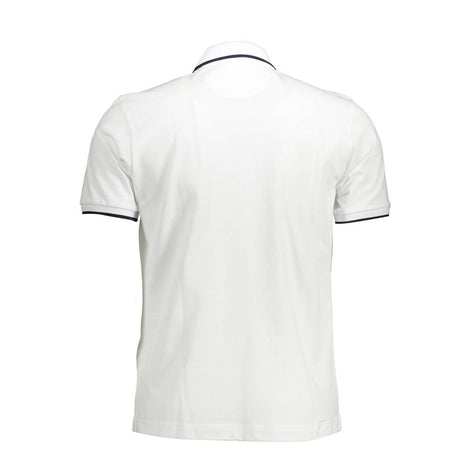 La Martina White Cotton Men Polo Shirt La Martina