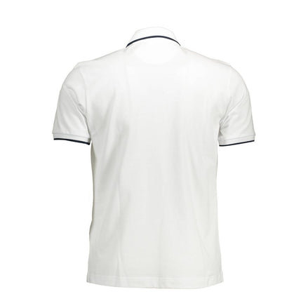 La Martina White Cotton Men Polo Shirt La Martina