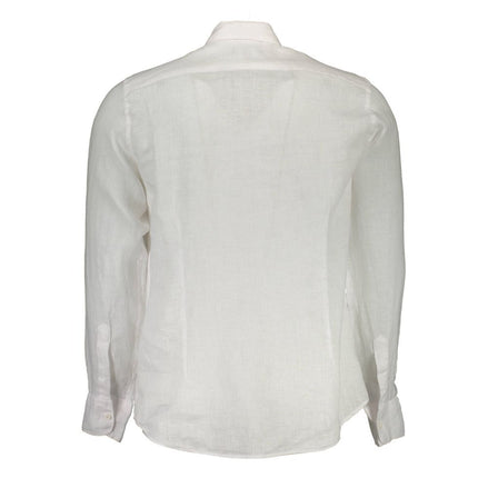 La Martina Bianco Linen Mens Shirt La Martina