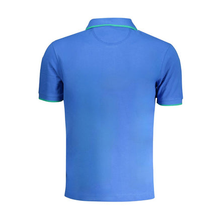 La Martina Blu Cotton Mens Polo Shirt La Martina