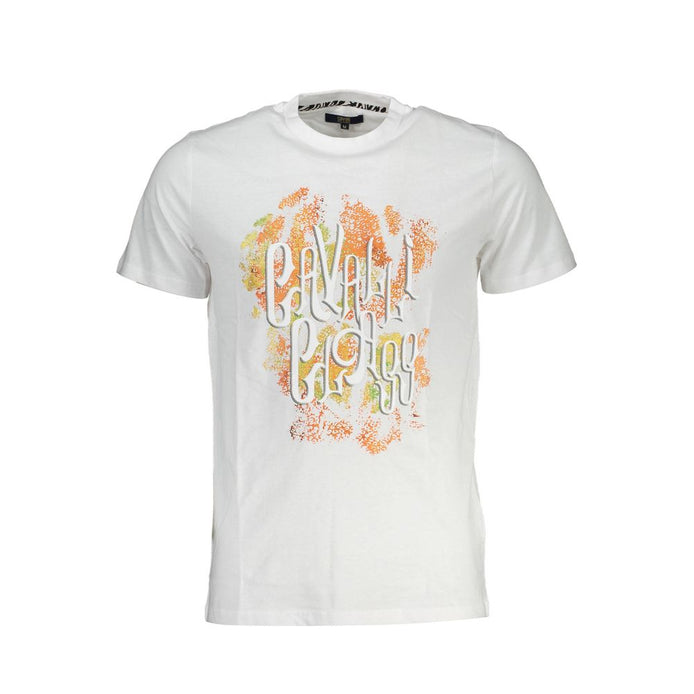 T-shirt homme Cavalli Class Bianco en coton