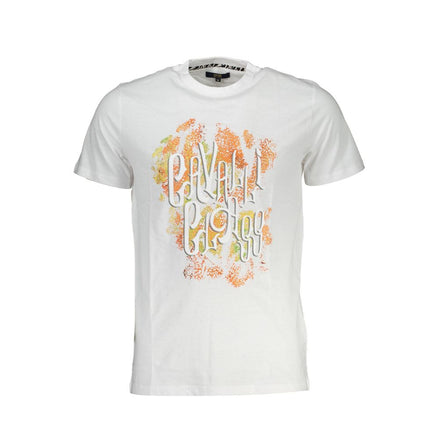 T-shirt homme Cavalli Class Bianco en coton
