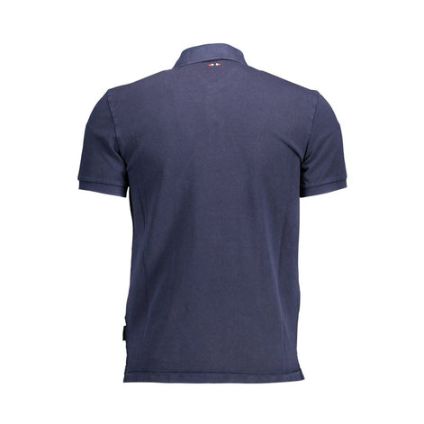 Napapijri Blue Cotton Men Polo Shirt Napapijri