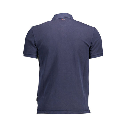 Napapijri Blue Cotton Men Polo Shirt Napapijri