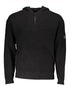 Calvin Klein Black Cotton Men's Sweater Hooded Half Zip Calvin Klein