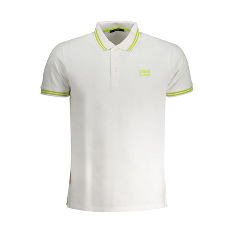 Cavalli Class White Cotton Men Polo Shirt Cavalli Class