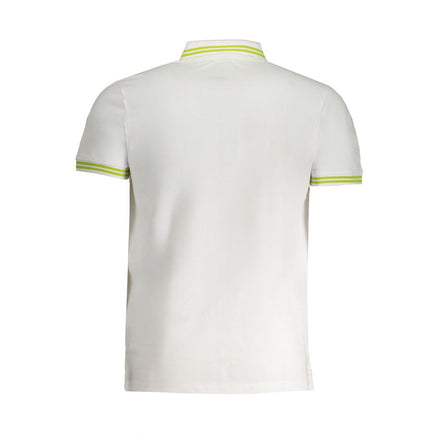 Cavalli Class White Cotton Men Polo Shirt Cavalli Class