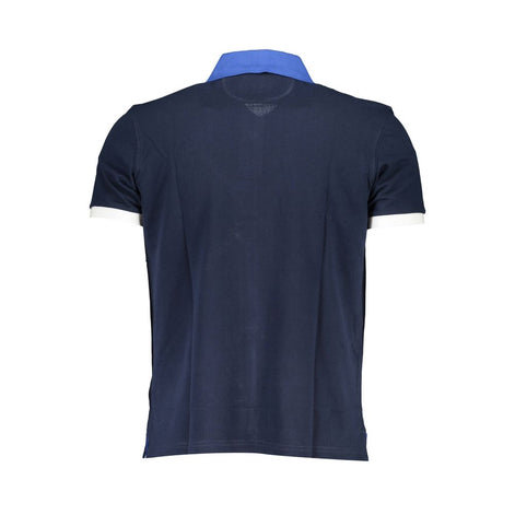 La Martina Blue Cotton Mens Polo Shirt La Martina