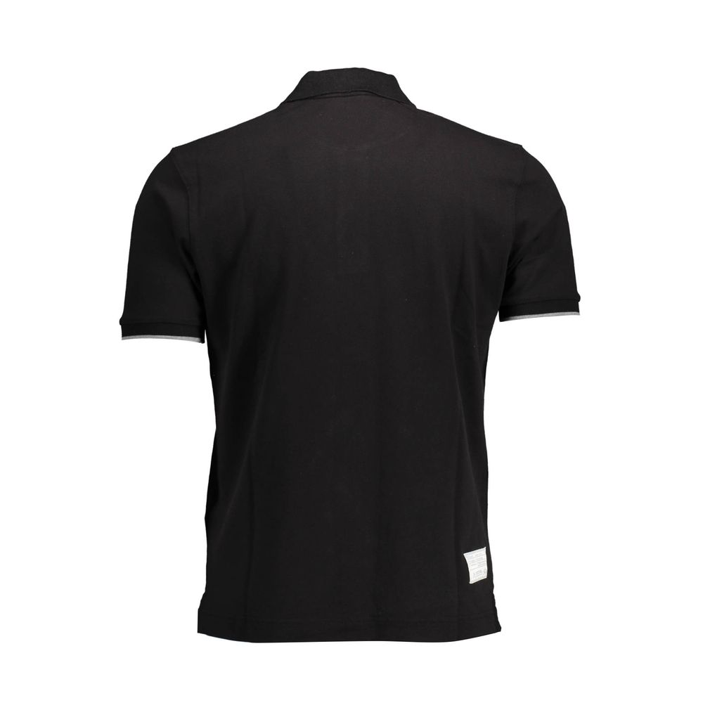 La Martina Black Cotton Men Polo Shirt La Martina
