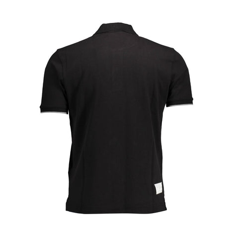 La Martina Black Cotton Men Polo Shirt La Martina