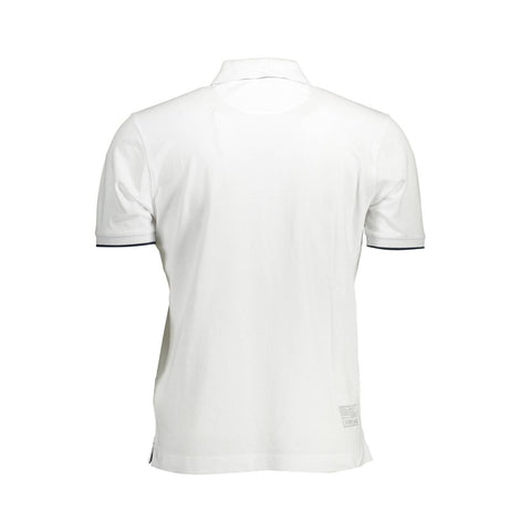 La Martina White Cotton Men Polo Shirt La Martina