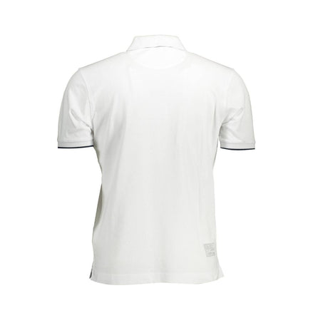 La Martina White Cotton Men Polo Shirt La Martina
