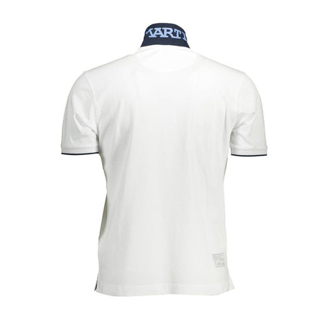 La Martina White Cotton Men Polo Shirt La Martina