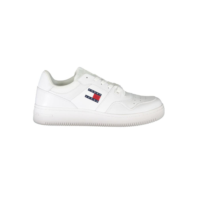 Tommy Hilfiger White Leather Men Sneaker Tommy Hilfiger