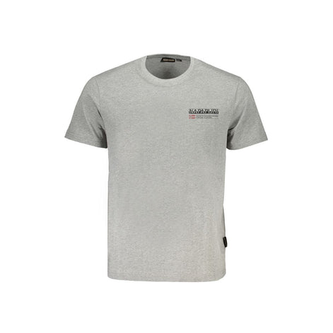 Napapijri Gray Organic Cotton Men's T-Shirt Napapijri