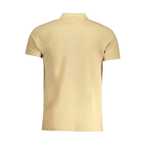 Cavalli Class Beige Cotton Men Polo-Shirt Cavalli Class