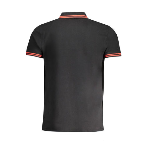 Cavalli Class Black Cotton Men Polo Shirt Cavalli Class