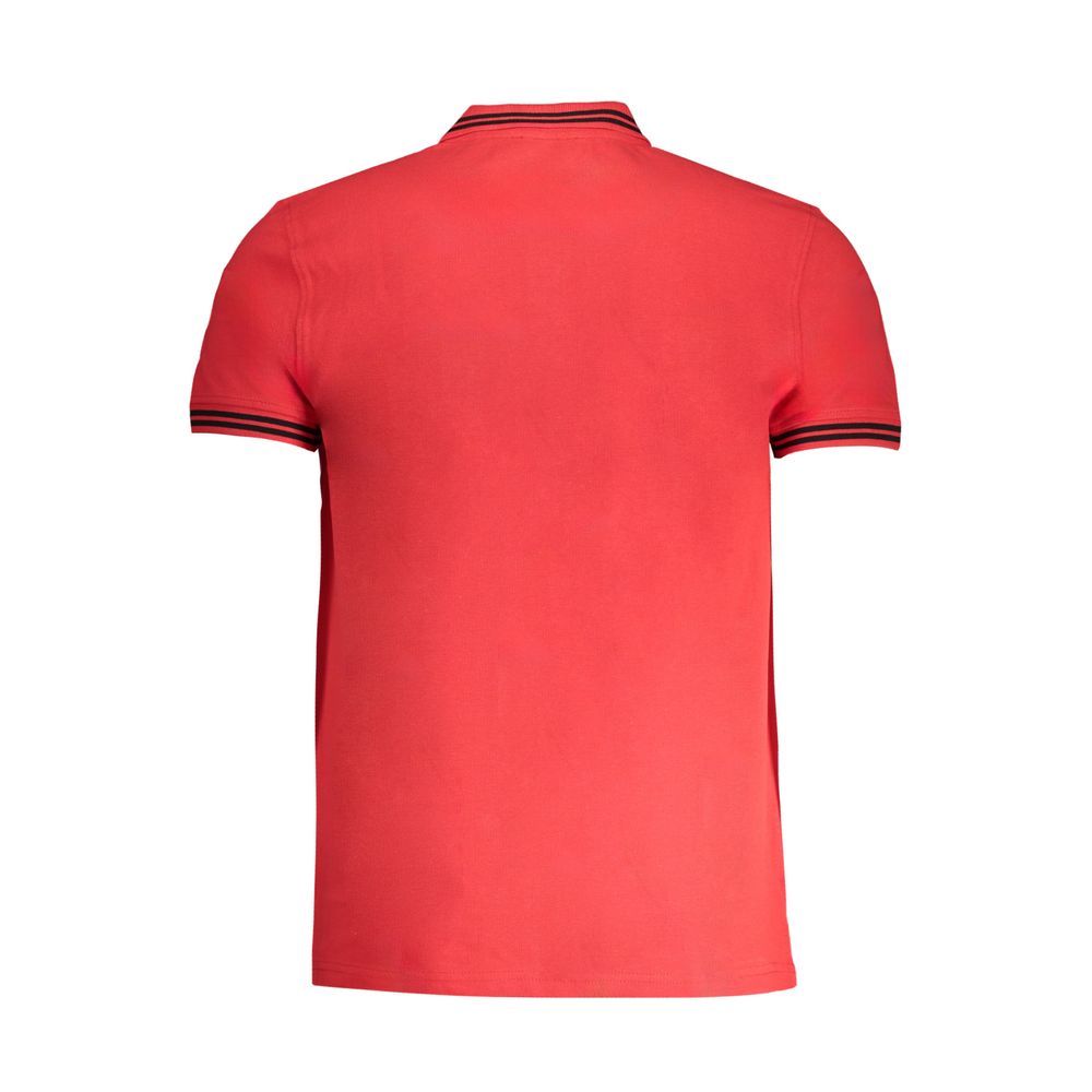 Cavalli Class Red Cotton Mens Polo Shirt Cavalli Class