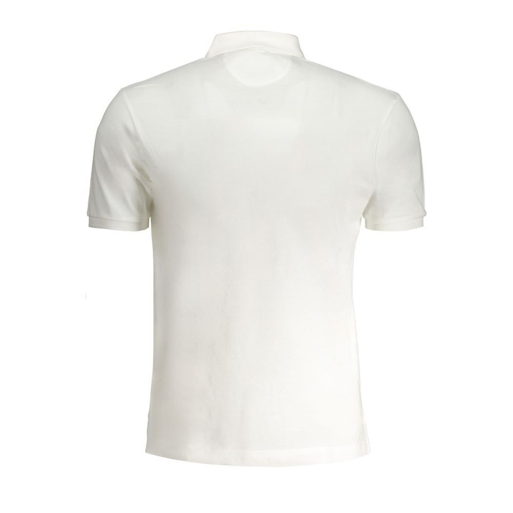 La Martina White Cotton Men Polo Shirt La Martina