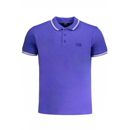 Cavalli Class Blue Cotton Men's Polo Shirt Cavalli Class